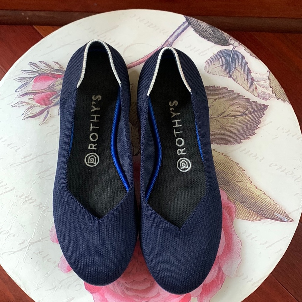 Rothy’s navy blue flats